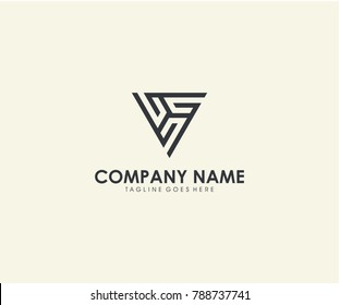 Triple G triangle letter logo vector eps 10
