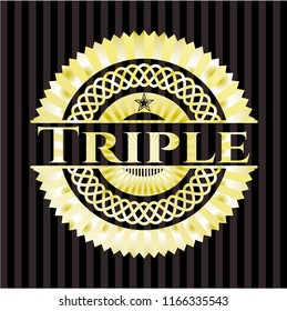 Triple gold badge