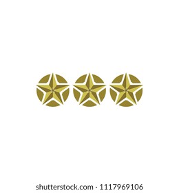 Triple golden star logo