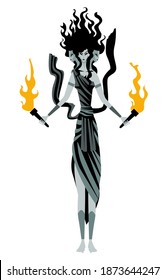 triple headed greek mythology goddess hecate