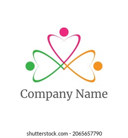 Triple Heart People Logo with different color, suitable for your company, or other needs.