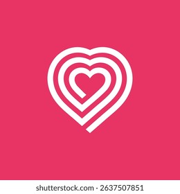 Triple Hearts Logo design vector template