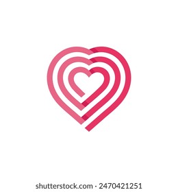 Triple Hearts logo vector design template