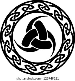 Triple Horn of Odin, Celtic endless knot svg