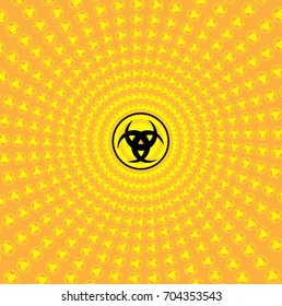 Triple Horn of Odin - vector pattern , Three crescent pattern, 
Wiccan symbols pattern