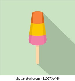 Triple ice cream icon. Flat illustration of triple ice cream vector icon for web design