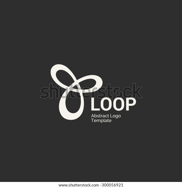 トリプル無限ループのロゴデザインテンプレート 企業のブランディングid のベクター画像素材 ロイヤリティフリー