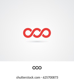 símbolo de diseño triple infinito signo de icono
