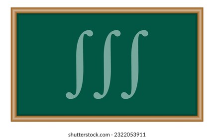 Triple integral symbol in mathematics. Mathematics resources for teachers and students.