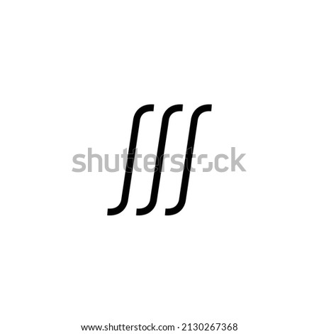 Triple integral symbol. Maths integration symbol