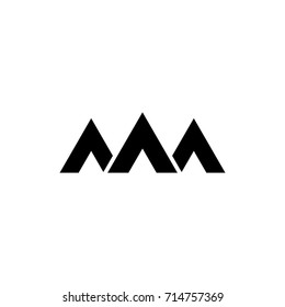 triple a letter logo vector