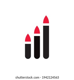Triple I letter or M letter with up arrow logo design vector