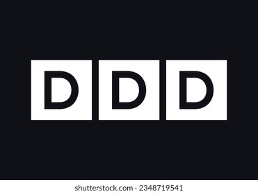 Triple letter square logo design, multi Letter box symbol vector. iconic letter logo. square letter symbol. lettering monogram