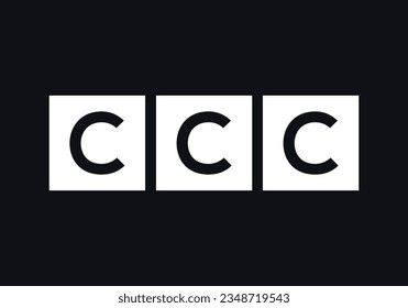Triple letter square logo design, multi Letter box symbol vector. iconic letter logo. square letter symbol. lettering monogram