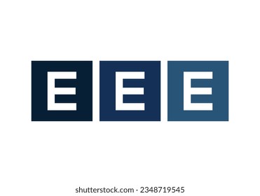 Triple letter square logo design, multi Letter box symbol vector. iconic letter logo. square letter symbol. lettering monogram