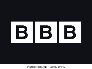 Triple letter square logo design, multi Letter box symbol vector. iconic letter logo. square letter symbol. lettering monogram