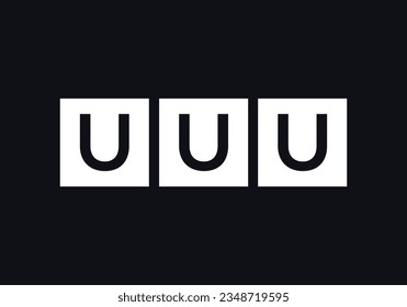 Triple letter square logo design, multi Letter box symbol vector. iconic letter logo. square letter symbol. lettering monogram