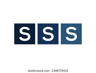 Triple letter square logo design, multi Letter box symbol vector. iconic letter logo. square letter symbol. lettering monogram