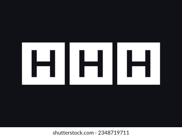 Diseño de logotipo cuadrado de letra triple, vector de símbolo de caja multi-carta. logotipo de la carta icónica. símbolo de letra cuadrada. monograma de letras
