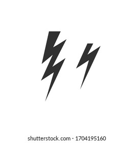 Icono plano triple. icono de shock. Ilustración vectorial de material aislada en fondo blanco.