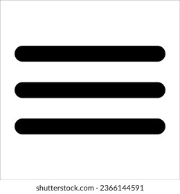 triple line icon on white background