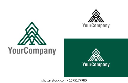 Triple linear letter A logo icon design template elements. Simple minimalist template graphic illustration. Creative vector emblem, for icon or design concept.