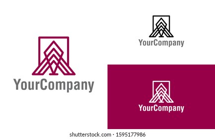 Triple linear letter A logo icon design template elements. Simple minimalist template graphic illustration. Creative vector emblem, for icon or design concept.