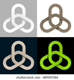 triple linked chain cooperation symbol vector