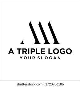  Un abstracto moderno con un logotipo triple vectorial