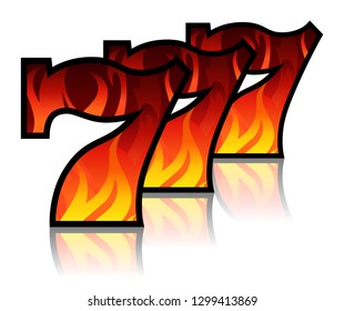 Triple Lucky Blazing Sevens vector illustration