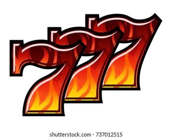 Triple Lucky Blazing Sevens vector illustration
