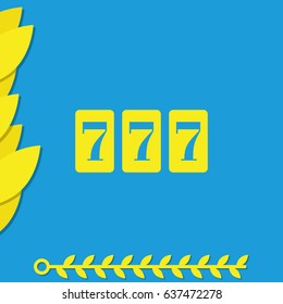 Triple lucky sevens burst illustration.