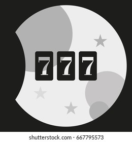 Triple lucky sevens burst illustration.