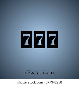 Triple lucky sevens illustration.