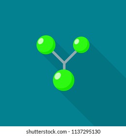 Triple molecule icon. Flat illustration of triple molecule vector icon for web design