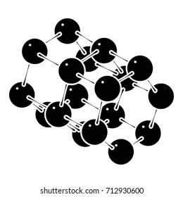 Triple molecule icon. Simple illustration of triple molecule vector icon for web design isolated on white background