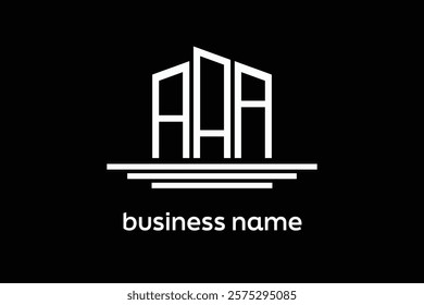 Triple A Monogram Logo Template. AAA Initial Letter Logo For Real Estate, Building, consulting Company, etc Alphabet Logo Template Ready For Use