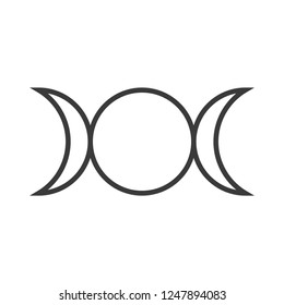 Triple moon symbol vector image svg