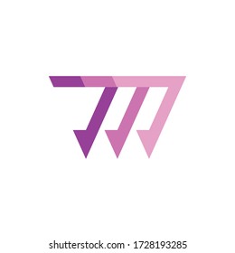 Triple Number 7 logo design vector