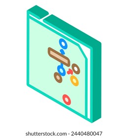 triple peel croquet game isometric icon vector. triple peel croquet game sign. isolated symbol illustration