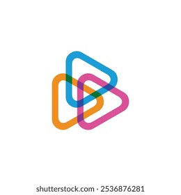 Modelo de vetor de design de logotipo de Símbolo Triple Play