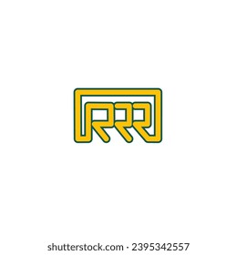 Triple R or RRR letter logo design vector