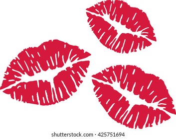 Triple Of Red Kisses