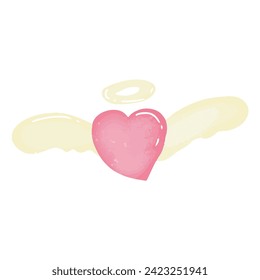 triple ring, sweety typography, heart wing angel, heart on valentine days