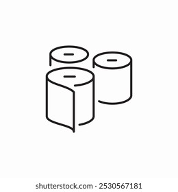 triple roll paper icon sign vector