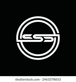Triple S letra en línea circular logotipo moderno, elemento de logotipo para la Plantilla