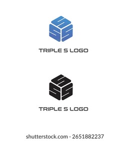 Triple S letter creative logo design