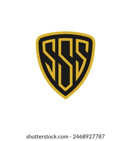 triple S logo inside the shield. suitable for security companies.