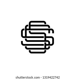 triple s monogram sss letter hipster lettermark logo for branding or t shirt design