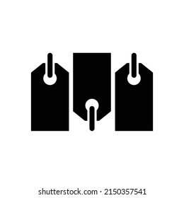 Triple shopping tags vector modern flat design for brand